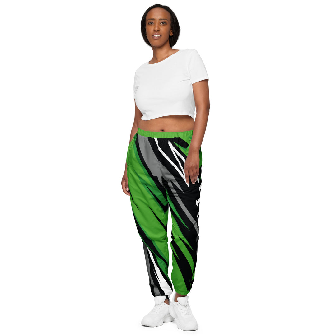 Unisex Track Pants - Green-Black Racing