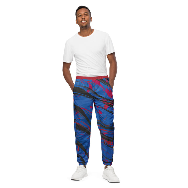 Unisex Track Pants - Blue-Red Away