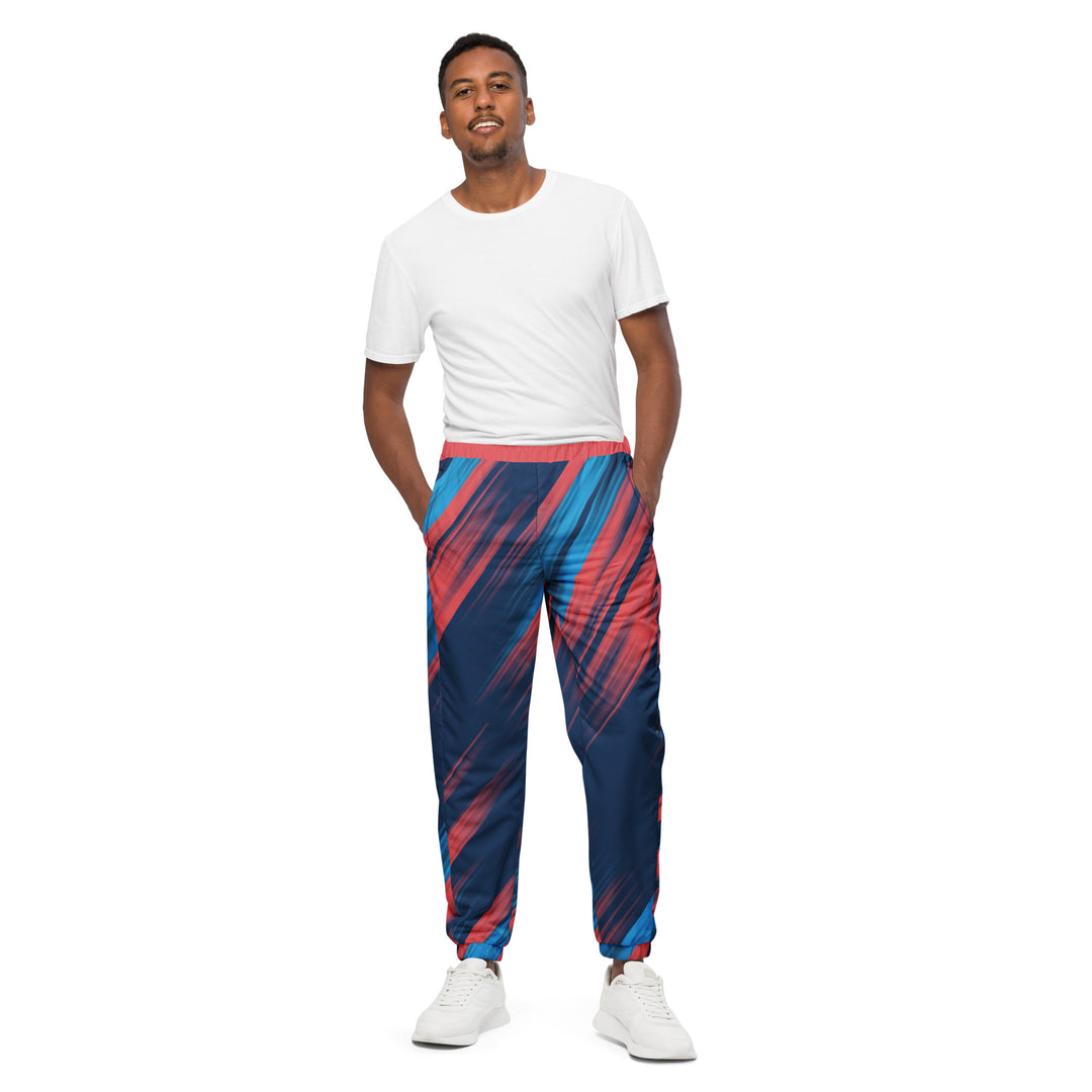 Unisex Track Pants - Red-Blue Blur