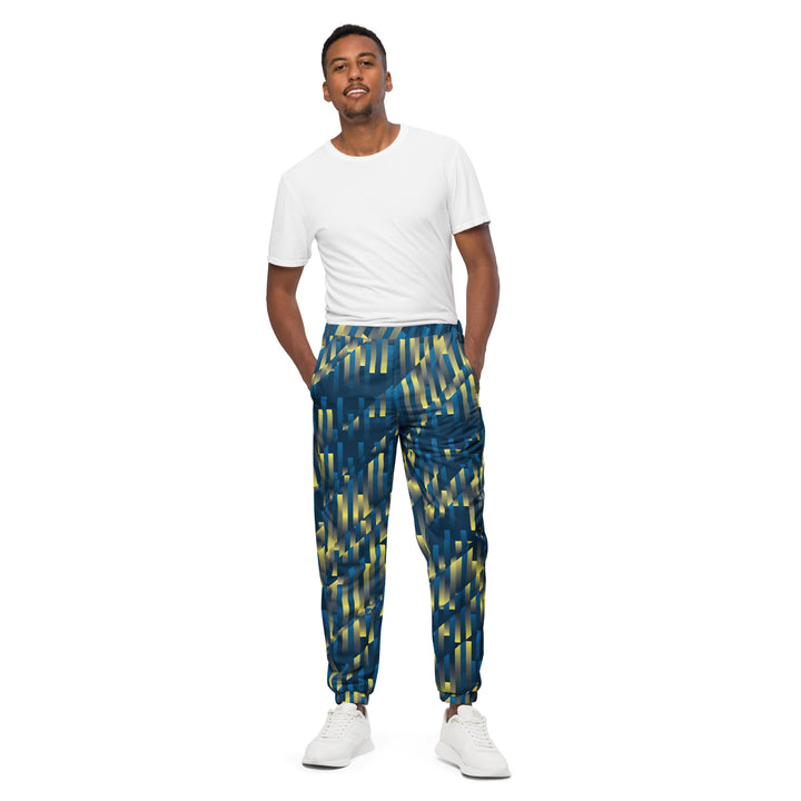 Unisex Track Pants - Blue-Yellow Rain