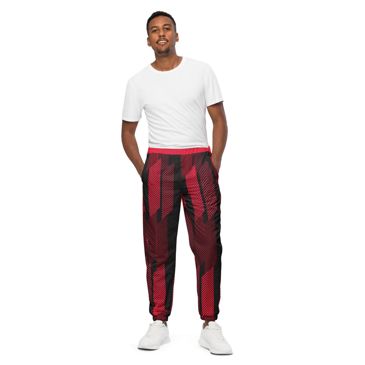 Unisex Track Pants - Red-Black Track