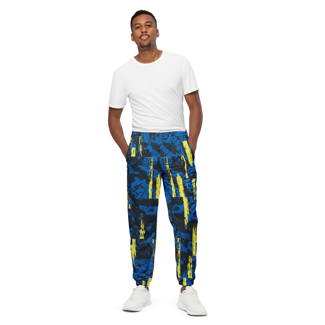 Unisex Track Pants - Blue-Yellow Forest