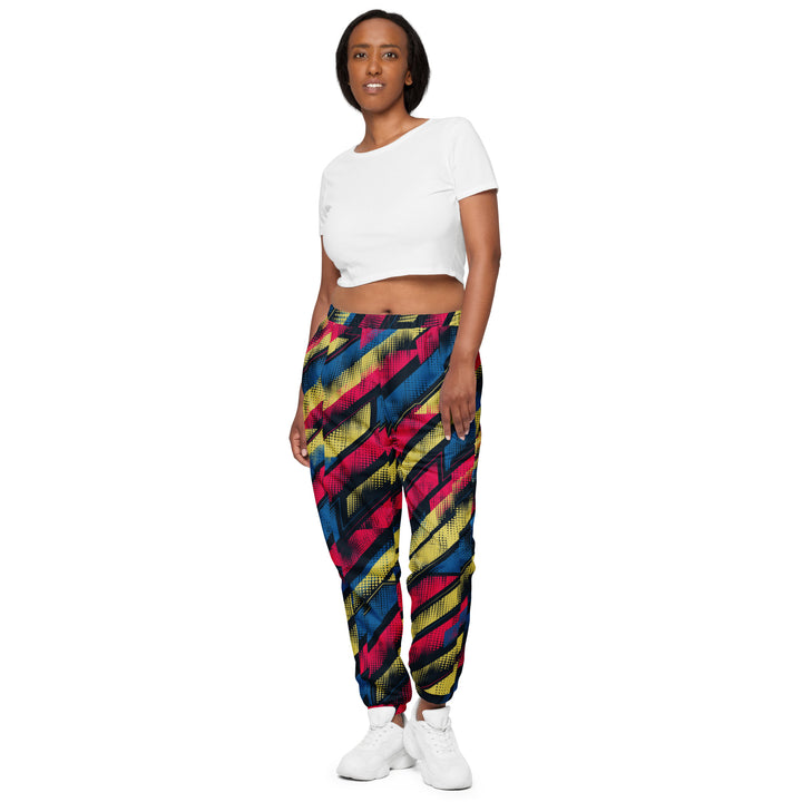 Unisex Track Pants - Red-Yellow Strike