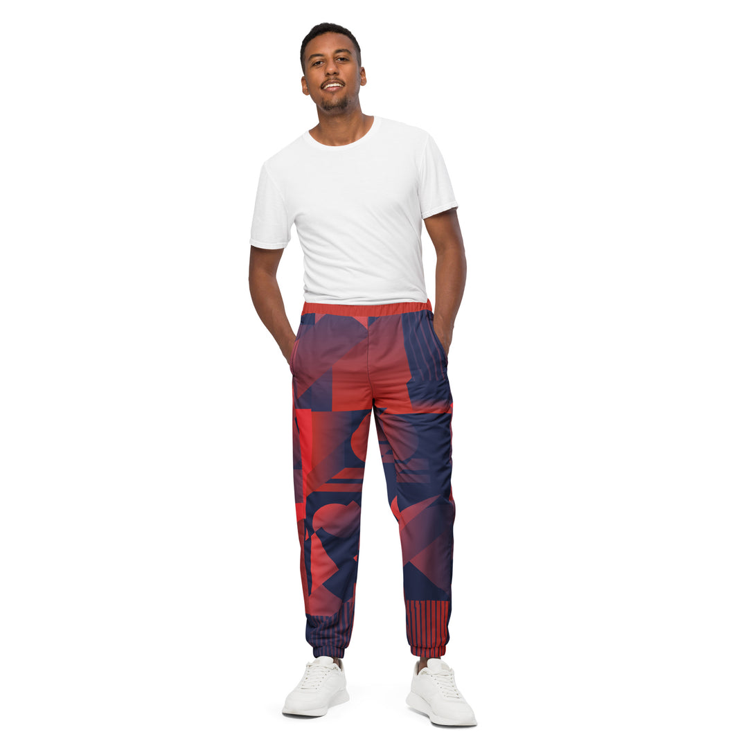 Unisex Track Pants - Blue-Red Vision