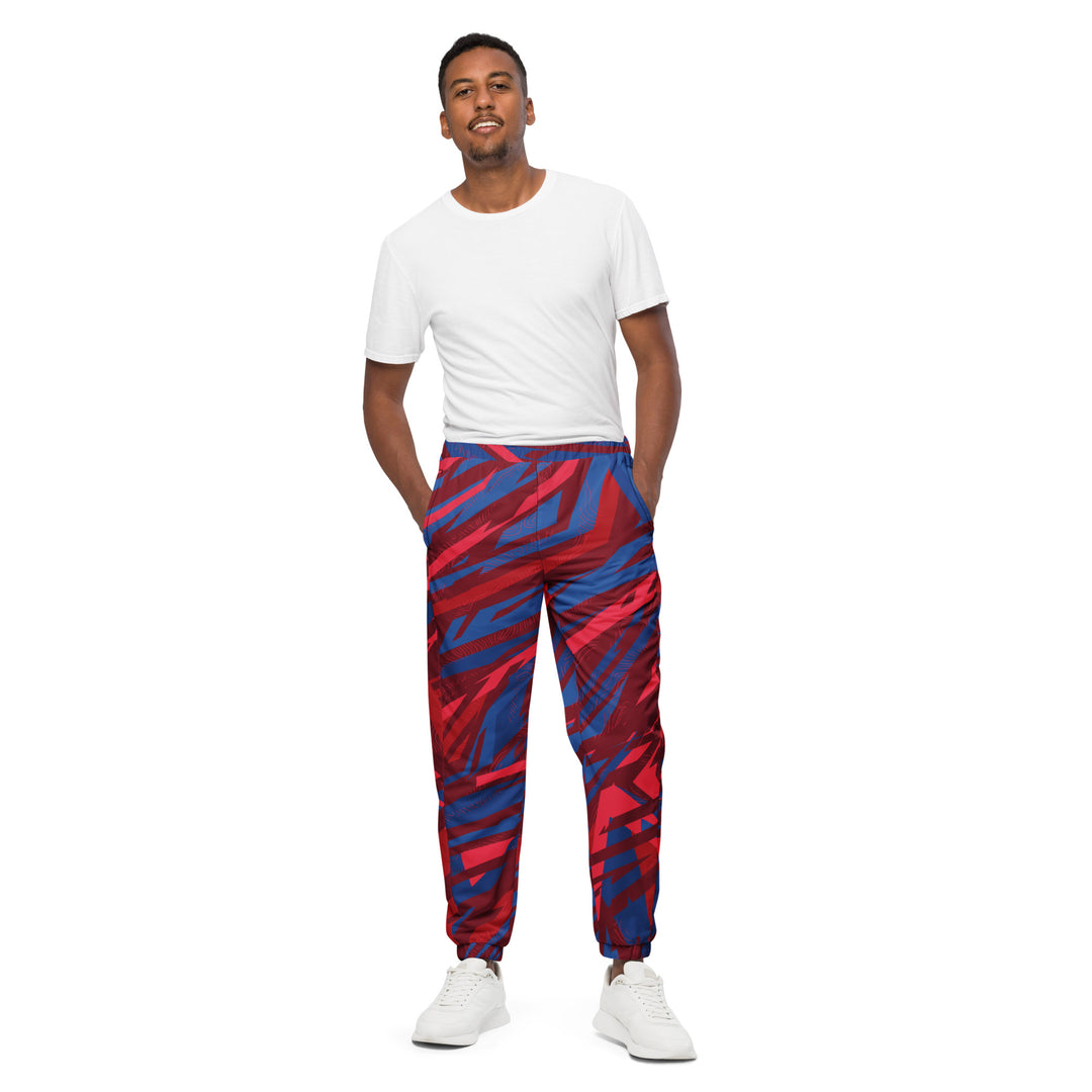 Unisex Track Pants - Red-Blue Root