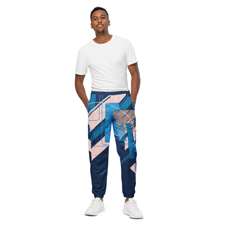 Unisex Track Pants - Blue-Pink Hover