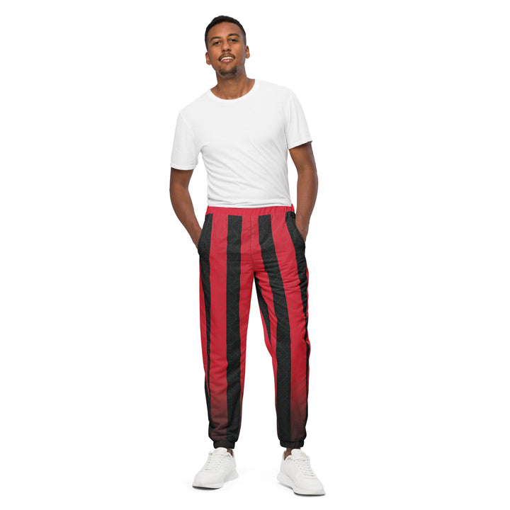 Unisex Track Pants - Black-Red Pillar