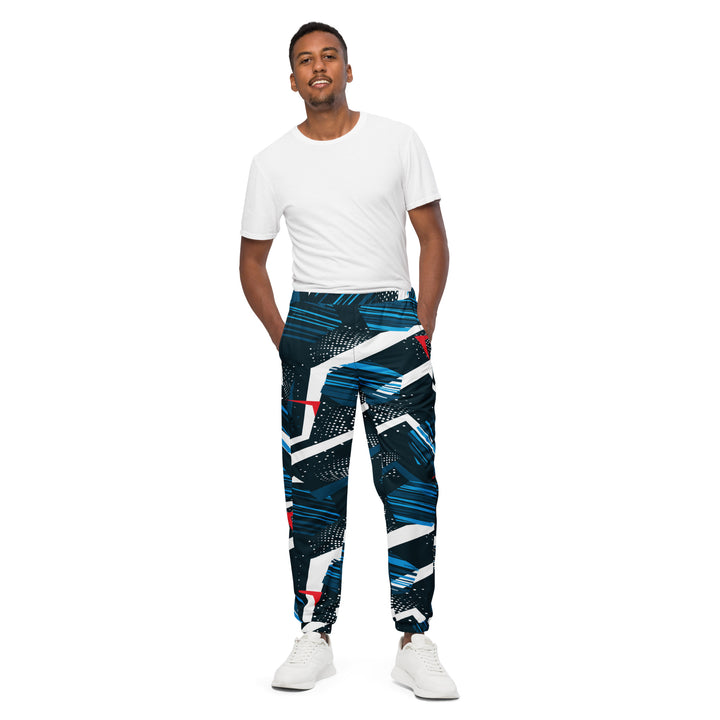 Unisex Track Pants - Black-Blue Storm