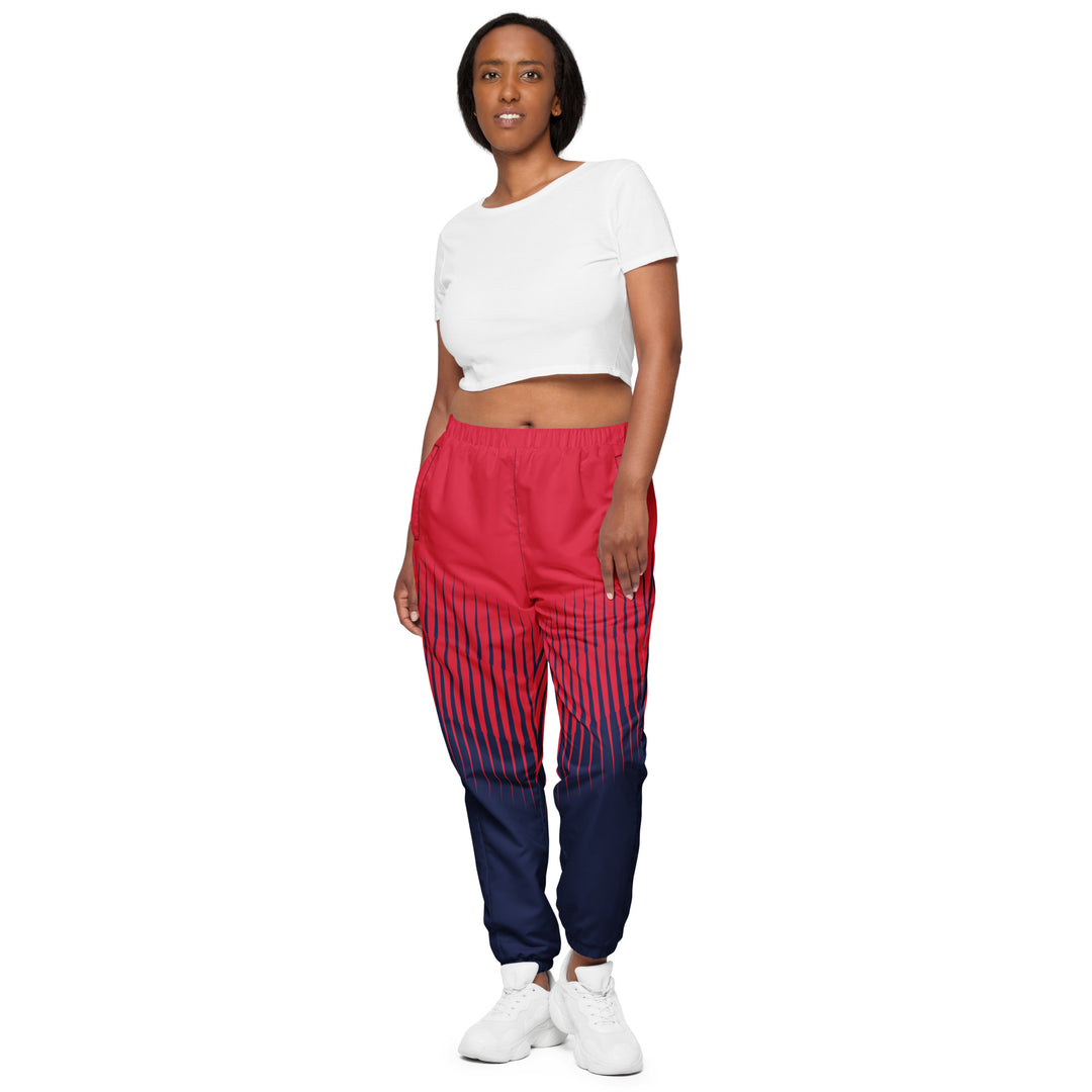 Unisex Track Pants - Red-Blue Barrier