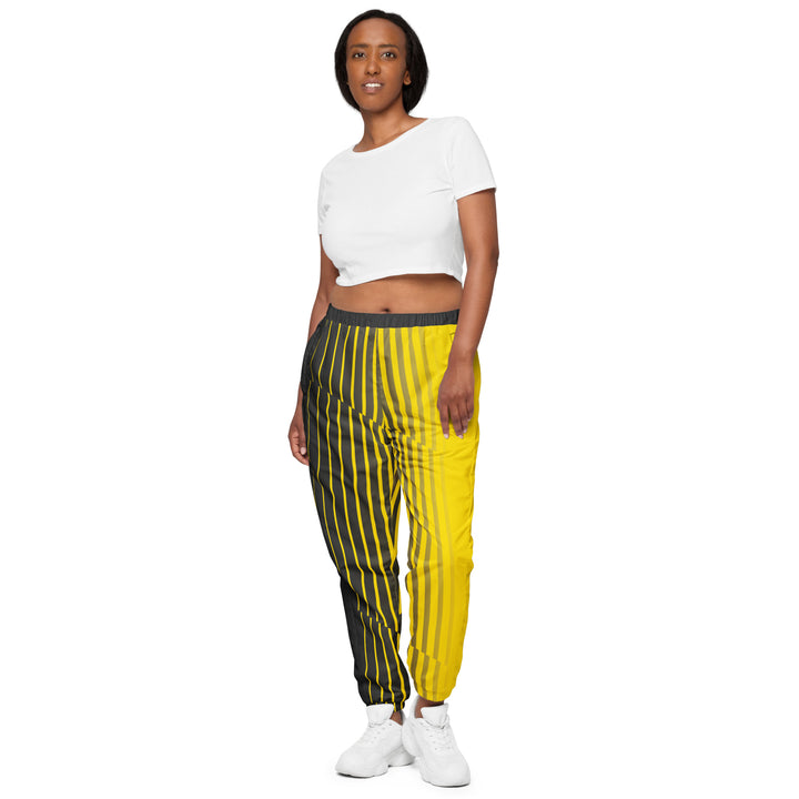 Unisex Track Pants - Black-Yellow Fade