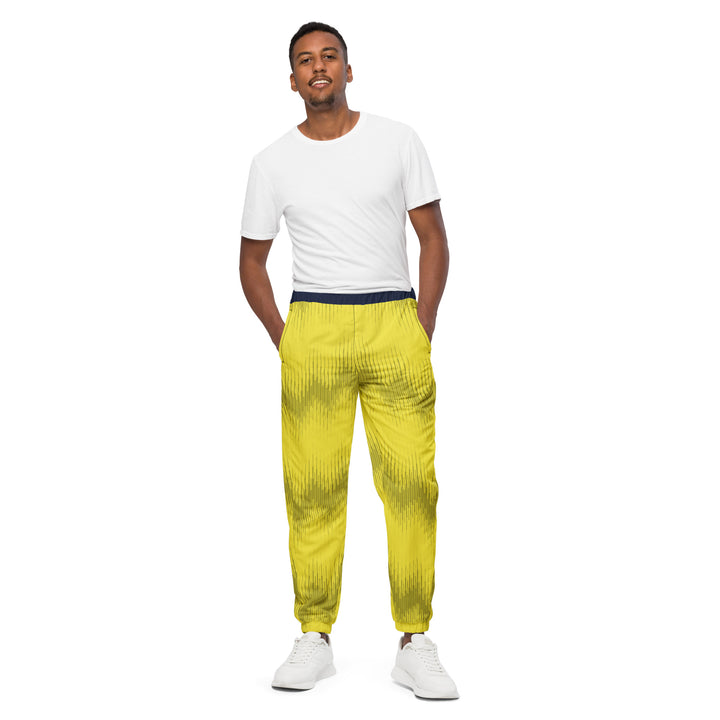 Unisex Track Pants - Yellow-Black Saw