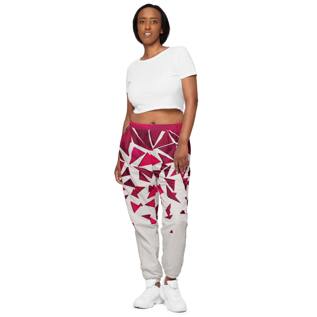 Unisex Track Pants - White-Red Fall