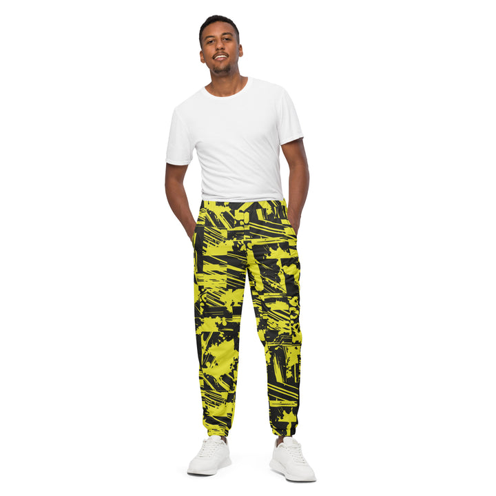 Unisex Track Pants - Yellow-Black Story