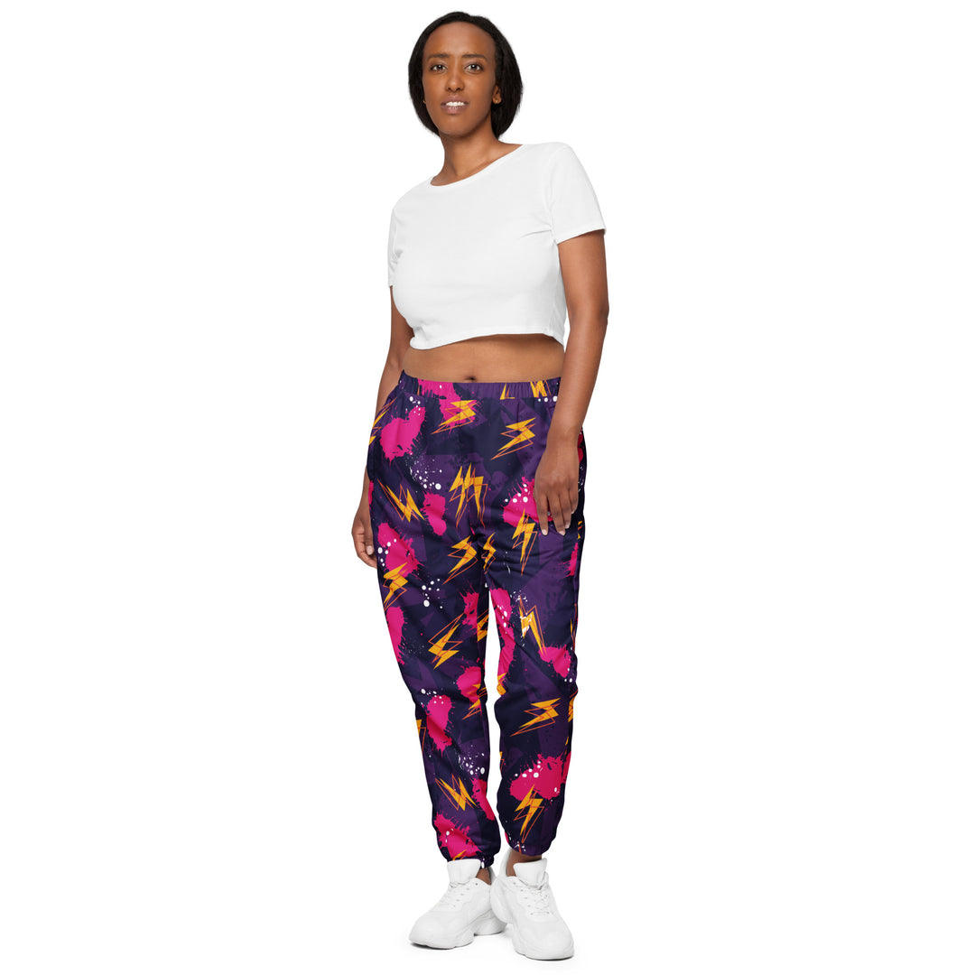 Unisex Track Pants - Pink-Orange Flash