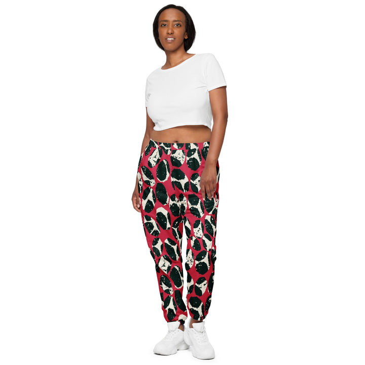 Unisex Track Pants - Red-Black Nest