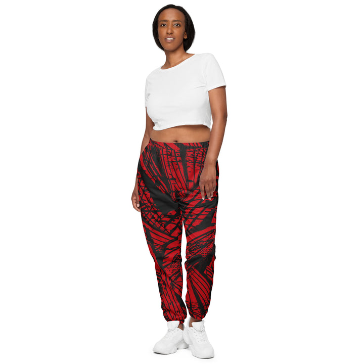 Unisex Track Pants - Red-Black Lighting