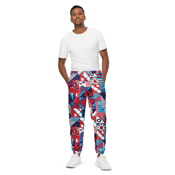 Unisex Track Pants - Red-Blue Kind