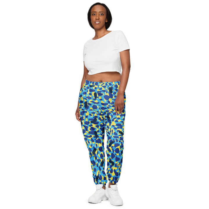 Unisex Track Pants - Blue-Yellow Spot