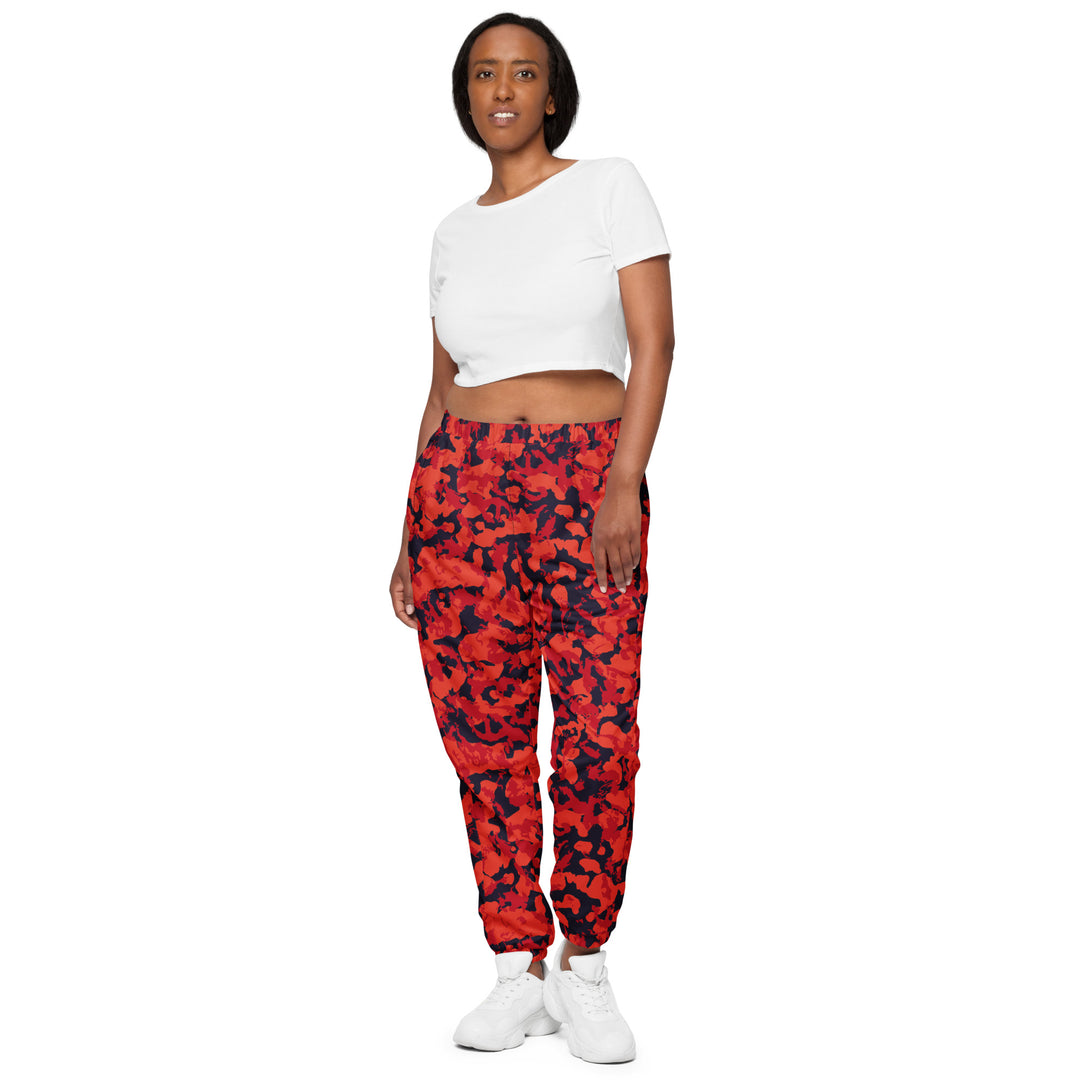 Unisex Track Pants - Red-Black Camouflage