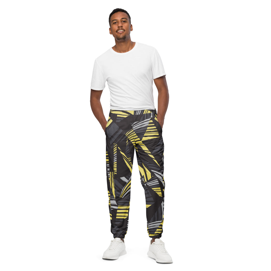 Unisex Track Pants - Black-Yellow Chaos