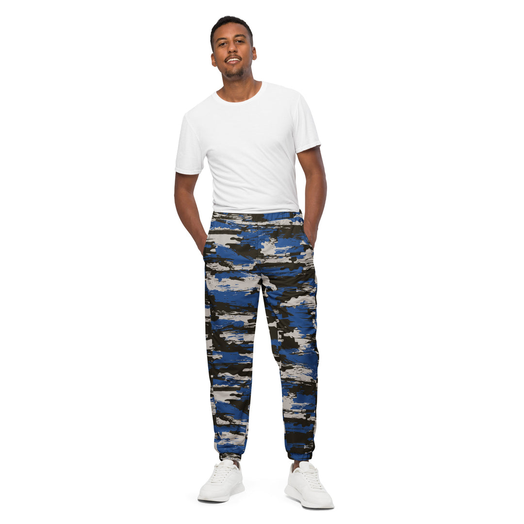 Unisex Track Pants - Black-Blue Landscape