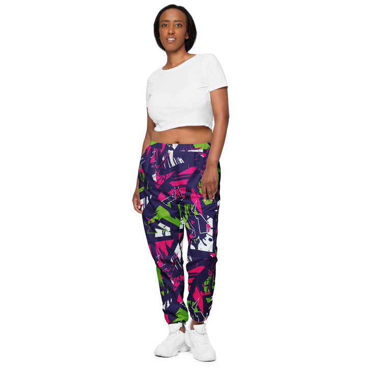 Unisex Track Pants - Green-Pink Fight