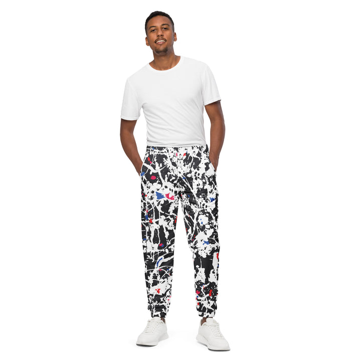 Unisex Track Pants - Black-White Destruction