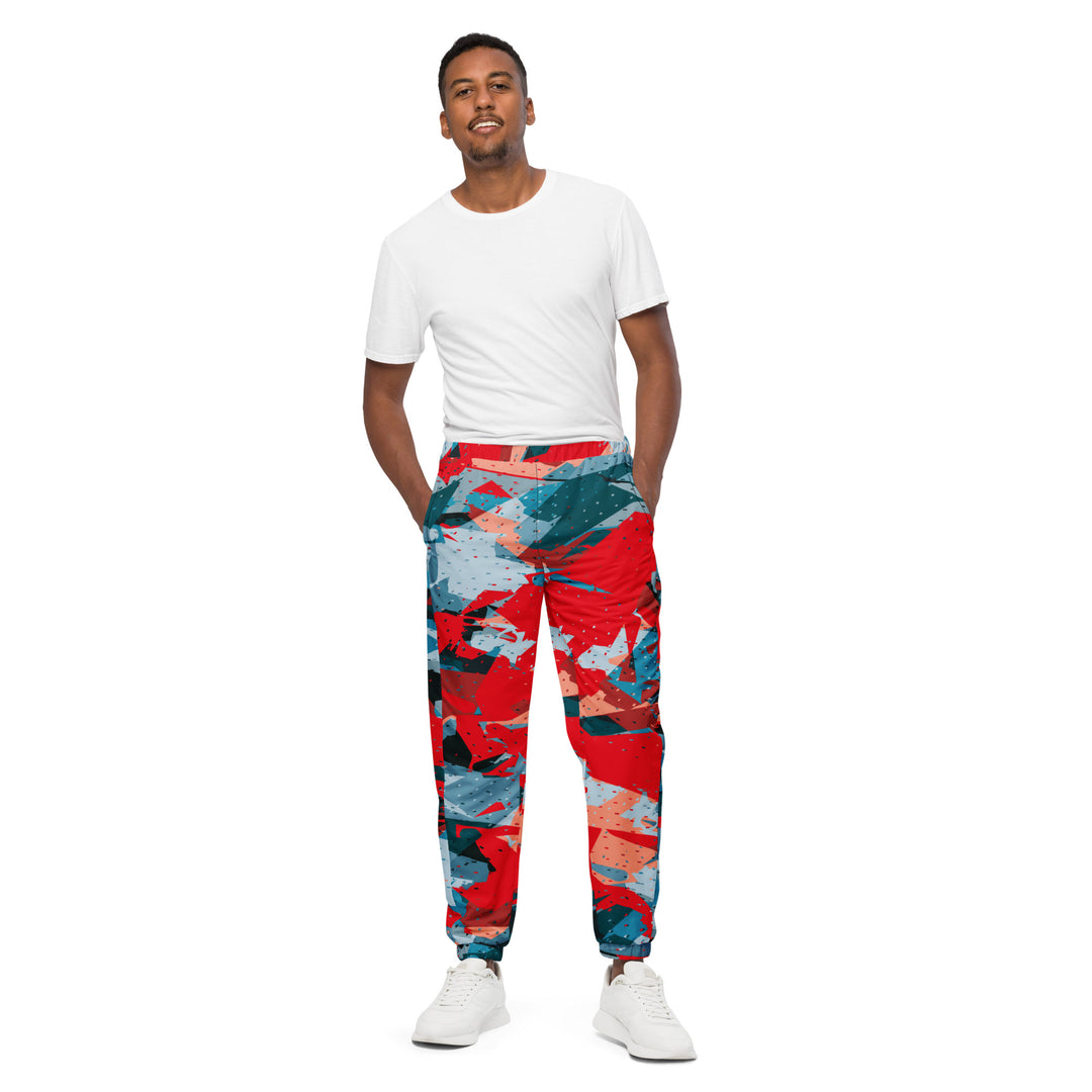 Unisex Track Pants - Red-Blue Shred