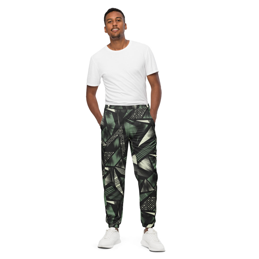 Unisex Track Pants - Black-Green Landscape