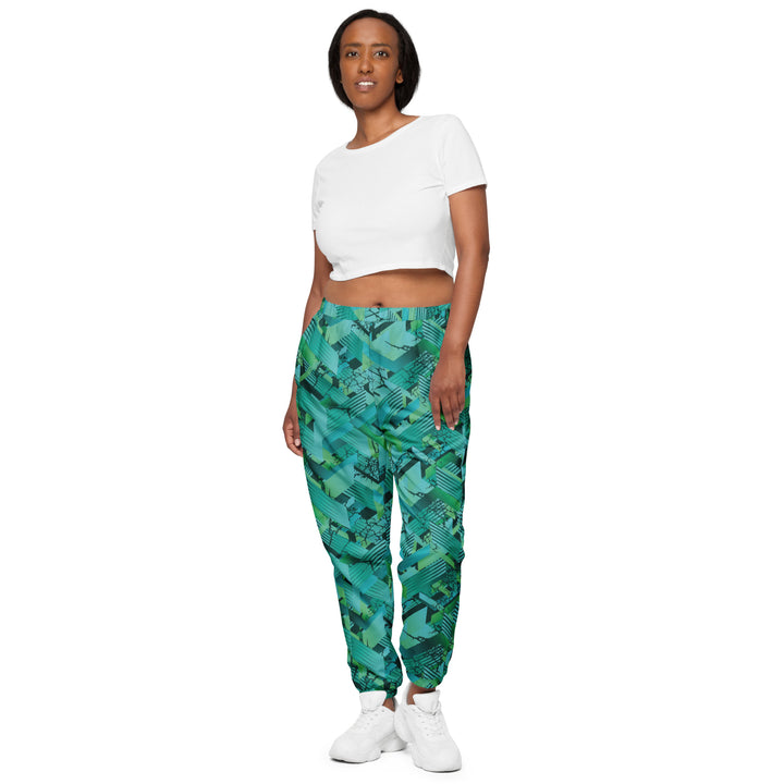 Unisex Track Pants - Green Stairs