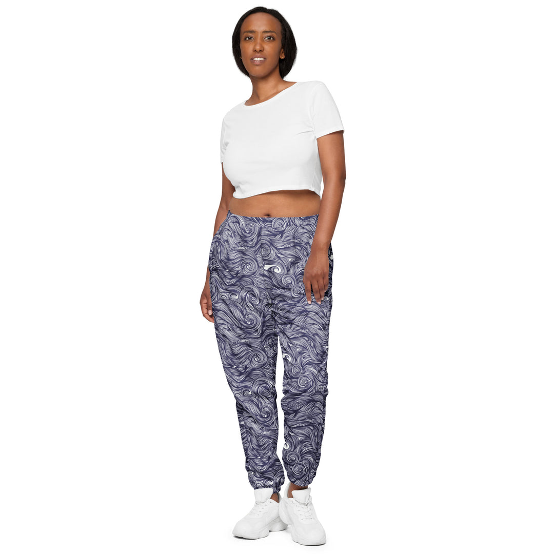 Unisex Track Pants - Grey Curl