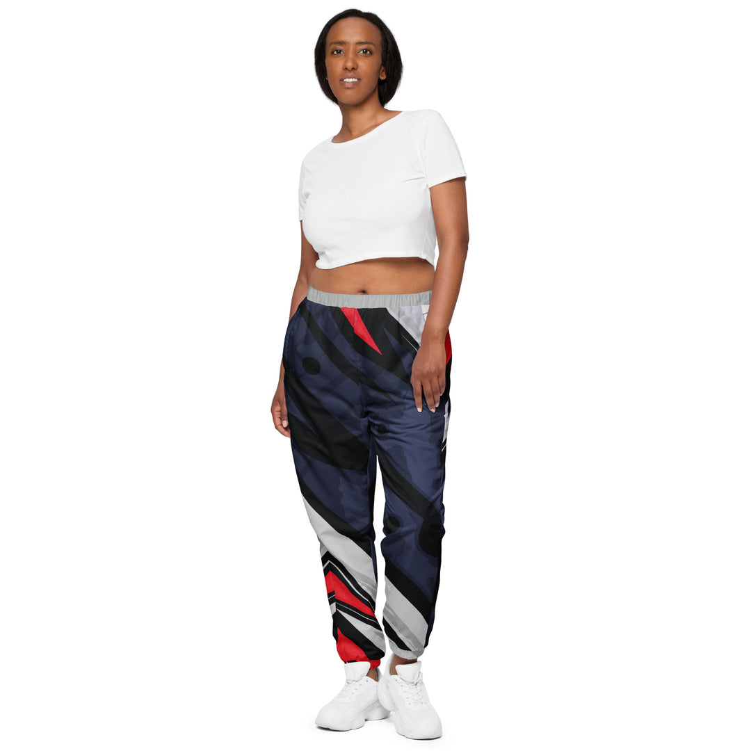 Unisex Track Pants - Purple-White Blade