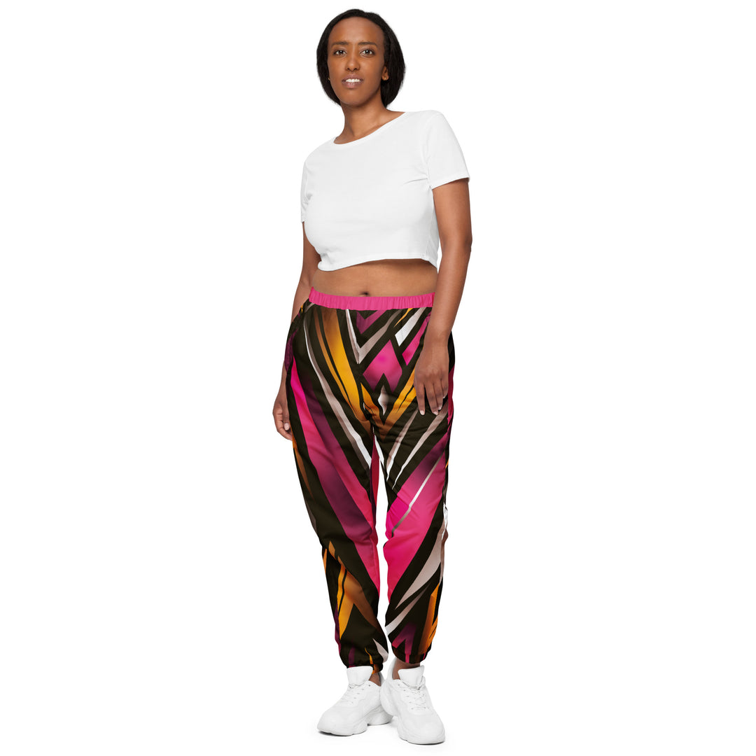 Unisex Track Pants - Black-Pink Demand