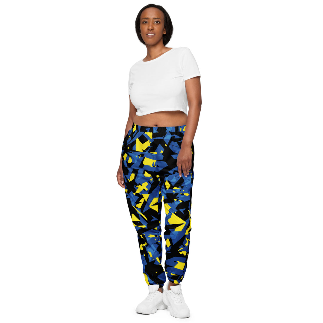 Unisex Track Pants - Black-Blue Pierce