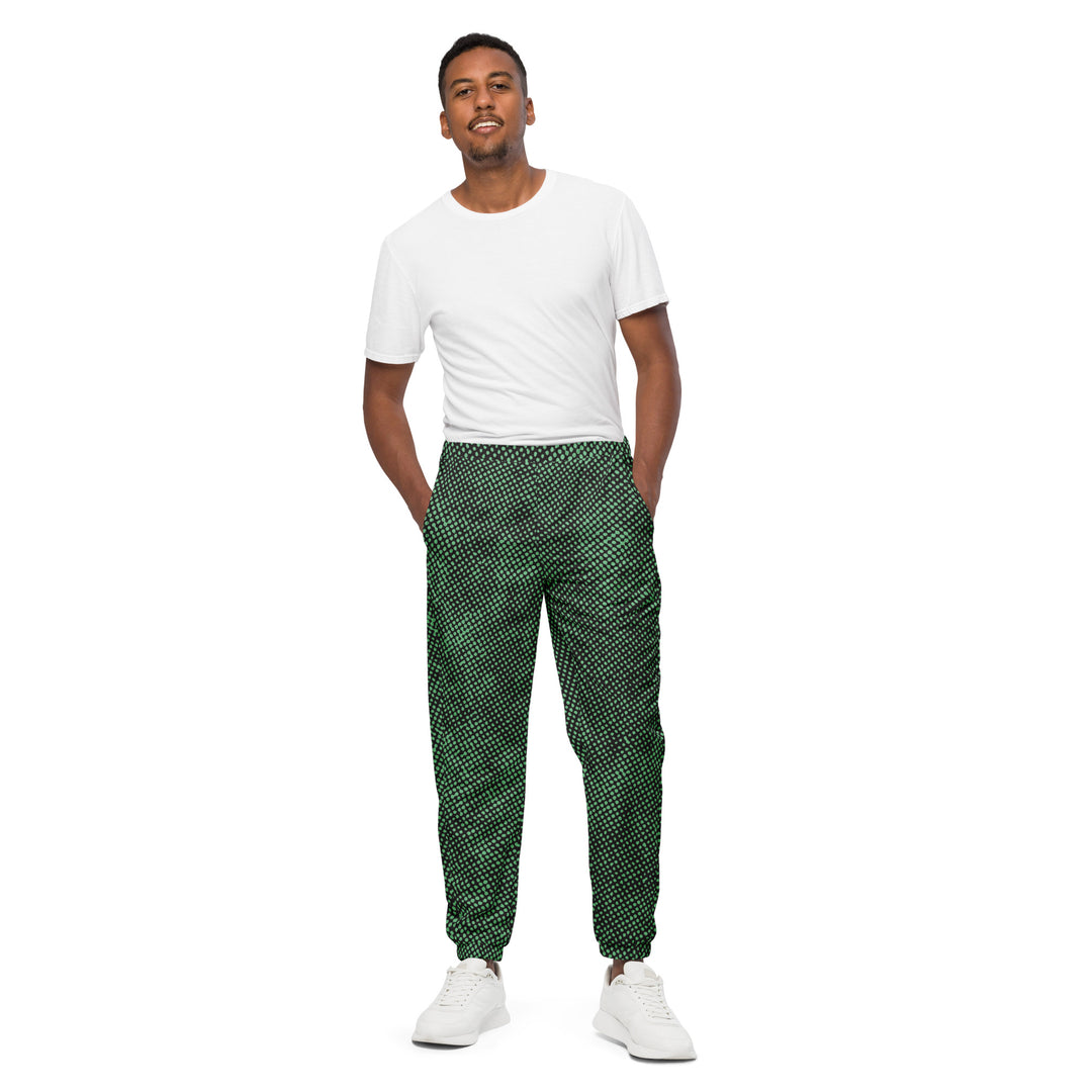 Unisex Track Pants - Black-Green Lost