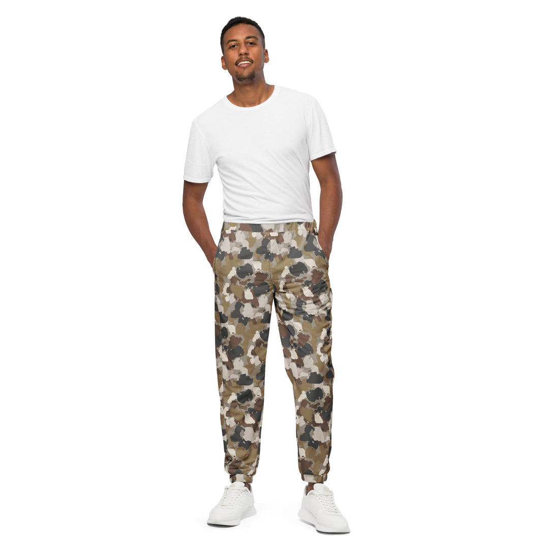 Unisex Track Pants - Brown Camouflage