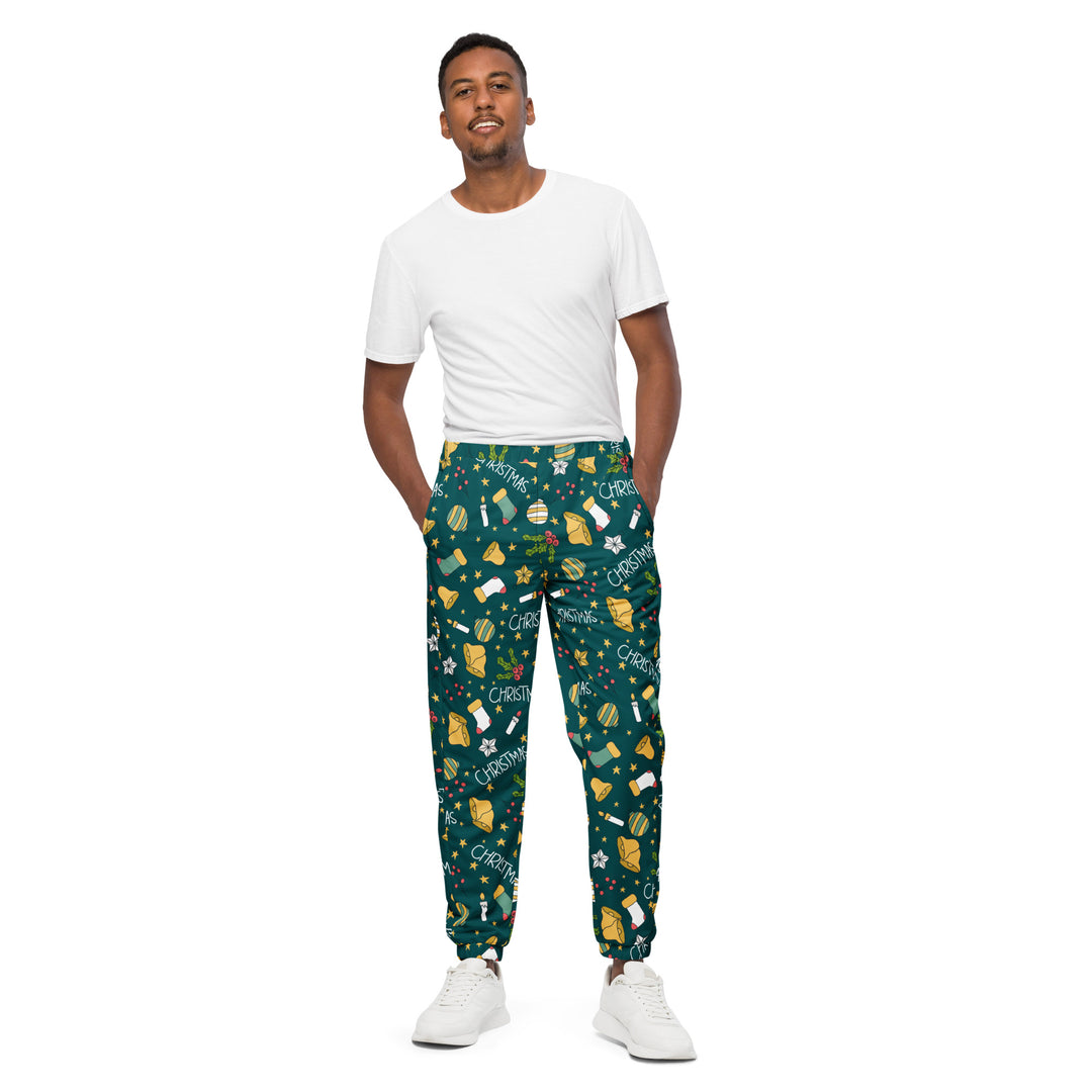 Unisex Track Pants - Green Christmas