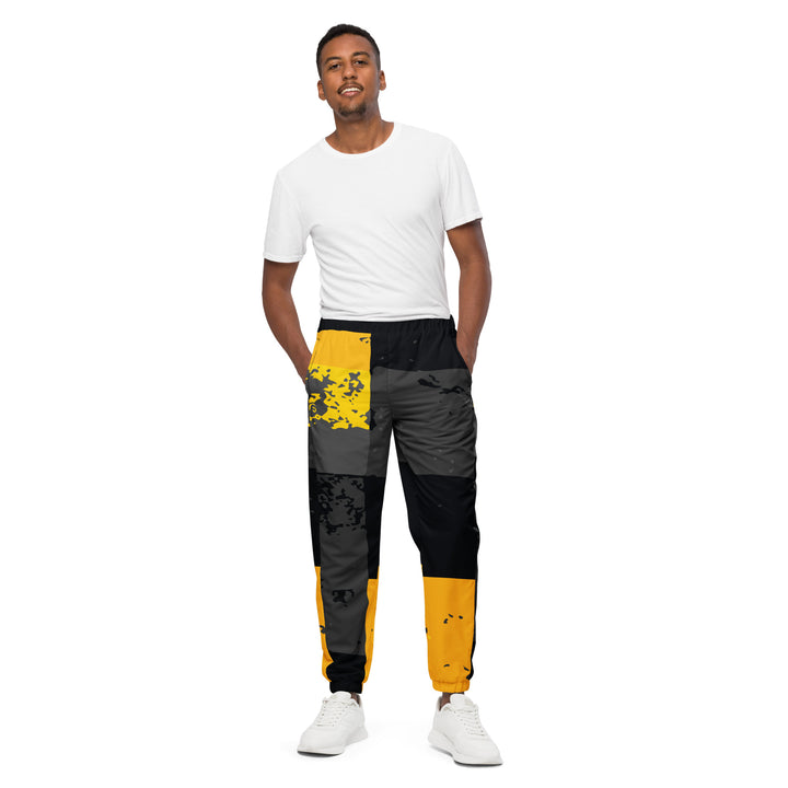 Unisex Track Pants - Black-Yellow Frame