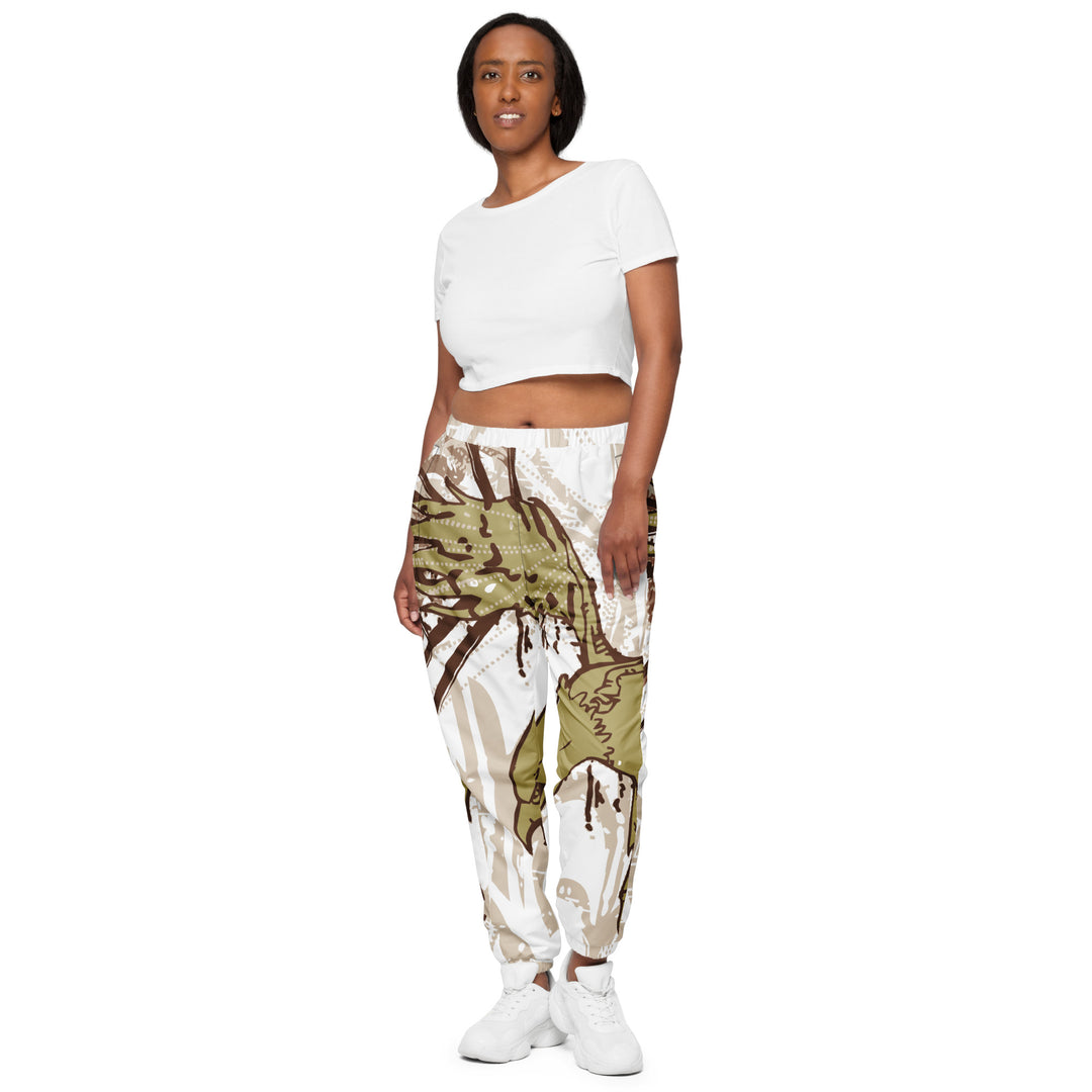 Unisex Track Pants - Beige Eagle