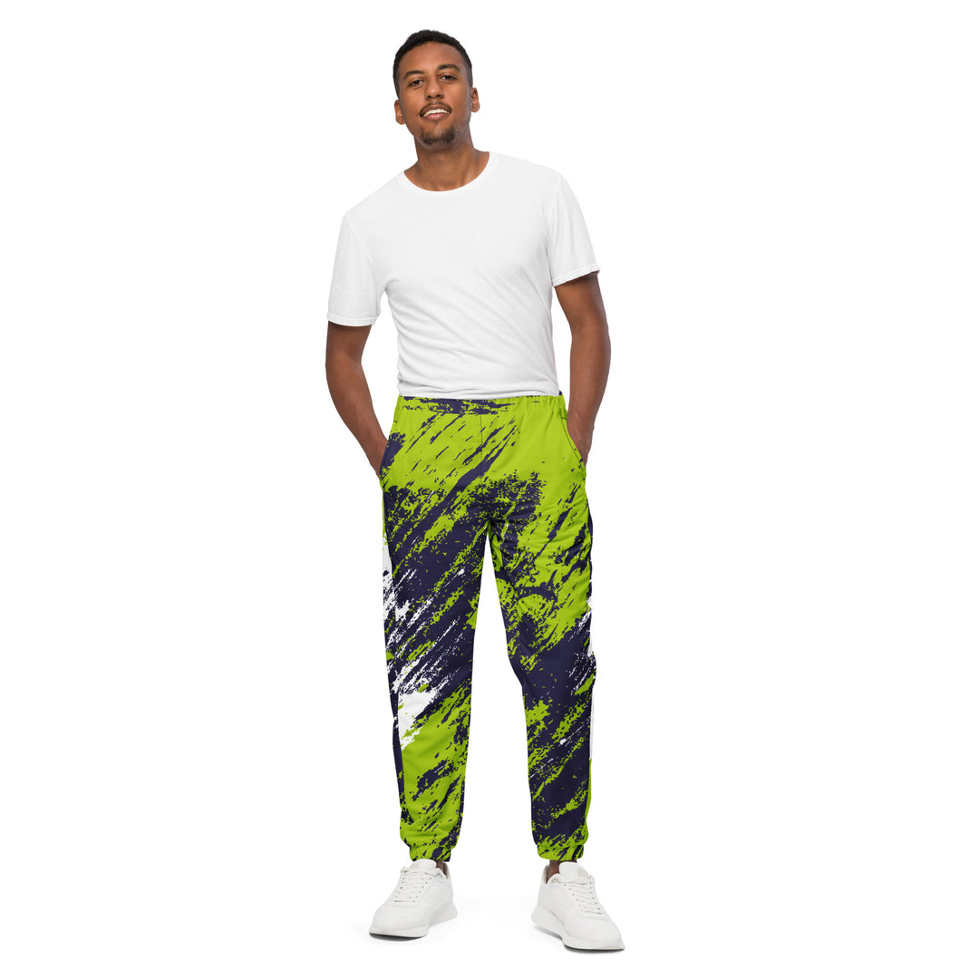 Unisex Track Pants - Green-Black Ground