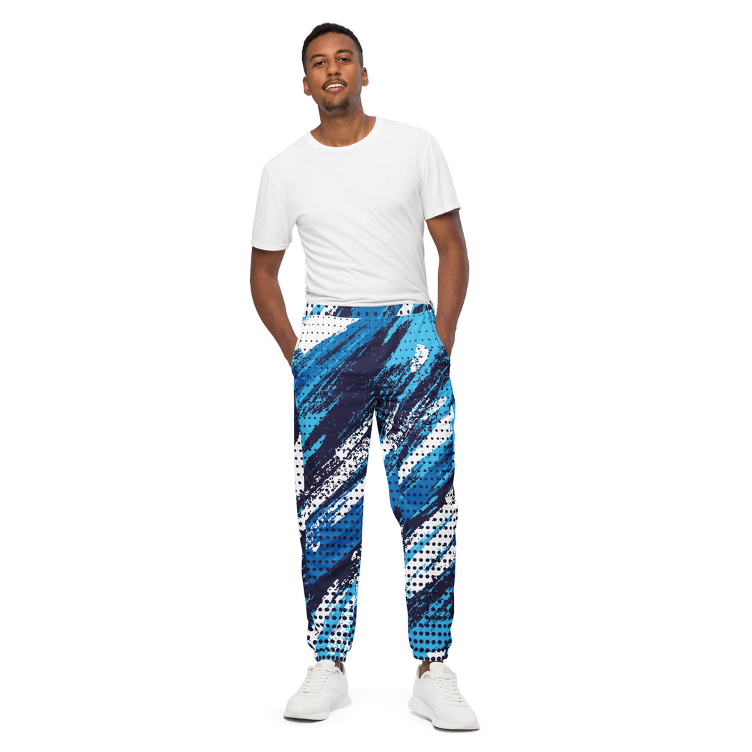 Unisex Track Pants - Blue-White Storm