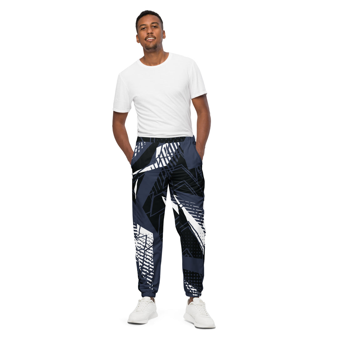 Unisex Track Pants - Black-White Track