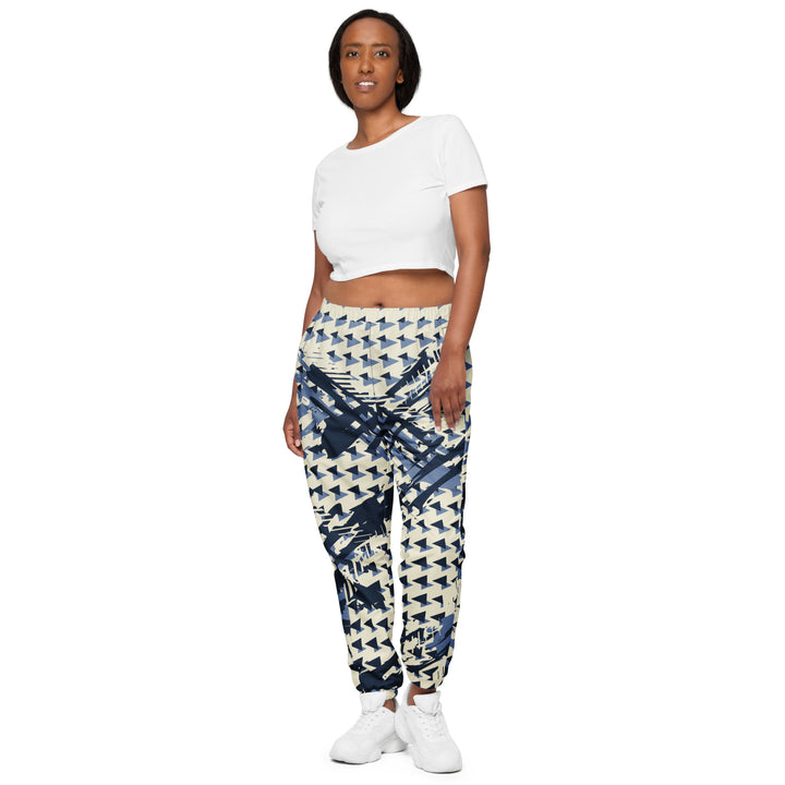 Unisex Track Pants - Blue-Beige Arrow