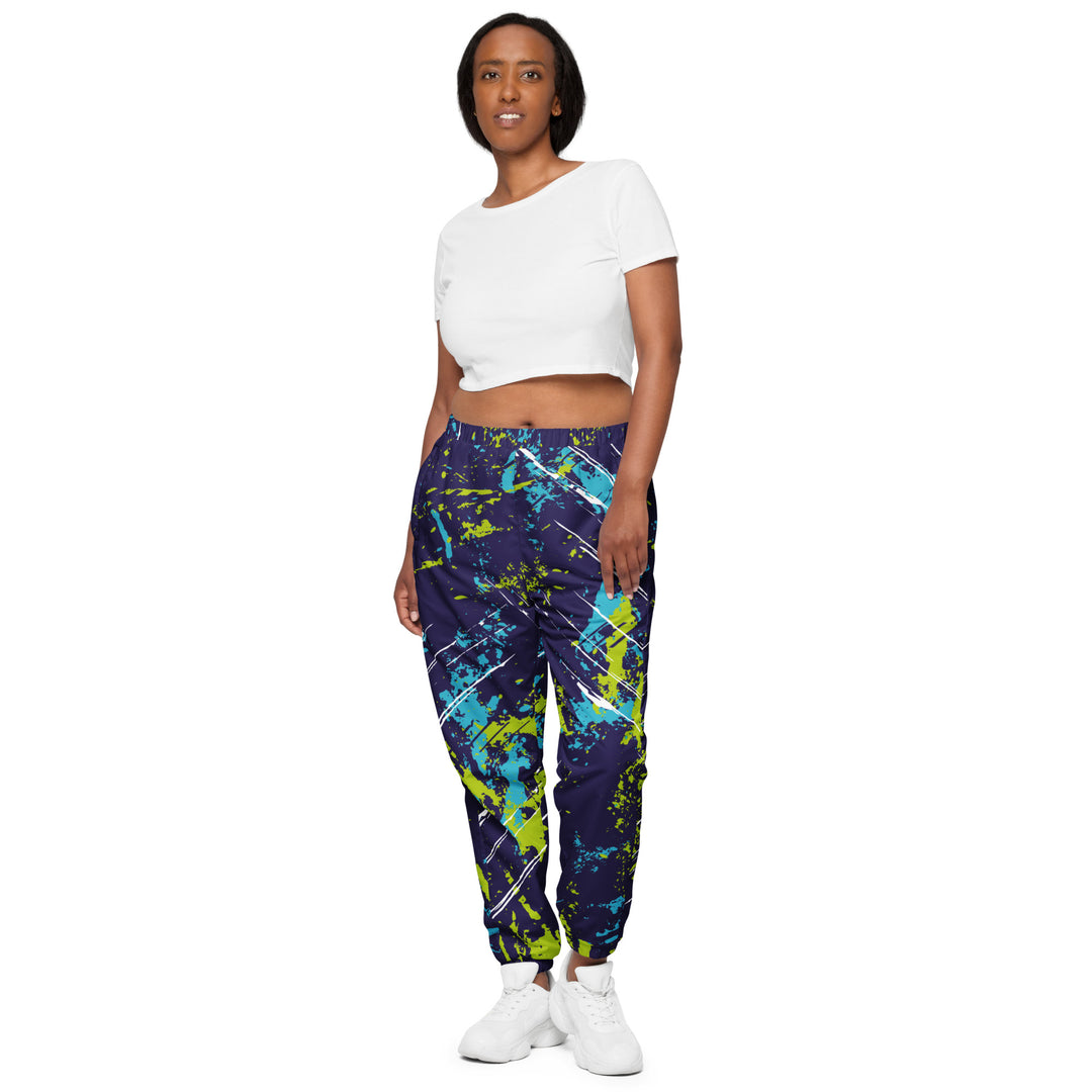 Unisex Track Pants - Blue-Green Stains