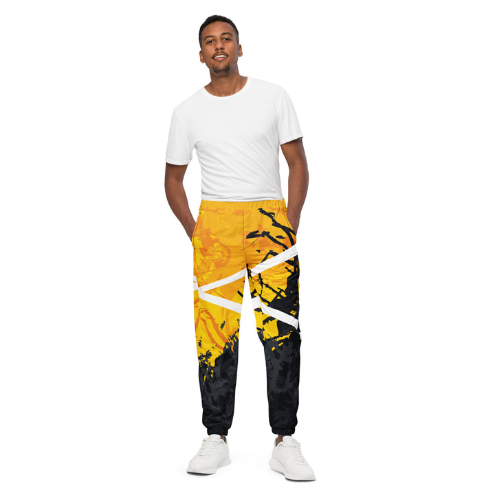 Unisex Track Pants - Black-Yellow Halloween