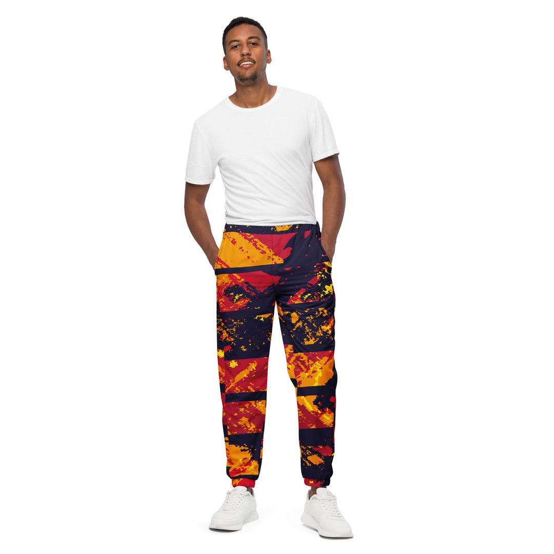 Unisex Track Pants - Purple-Red Twin