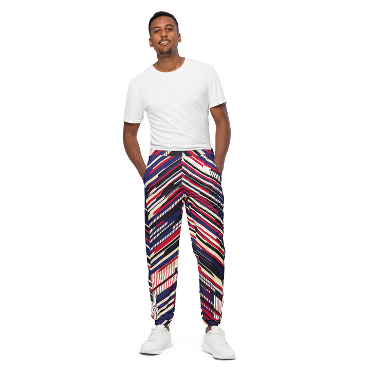 Unisex Track Pants - Purple-Red Dart