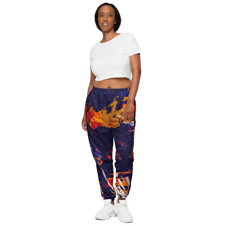 Unisex Track Pants - Purple-White Claw