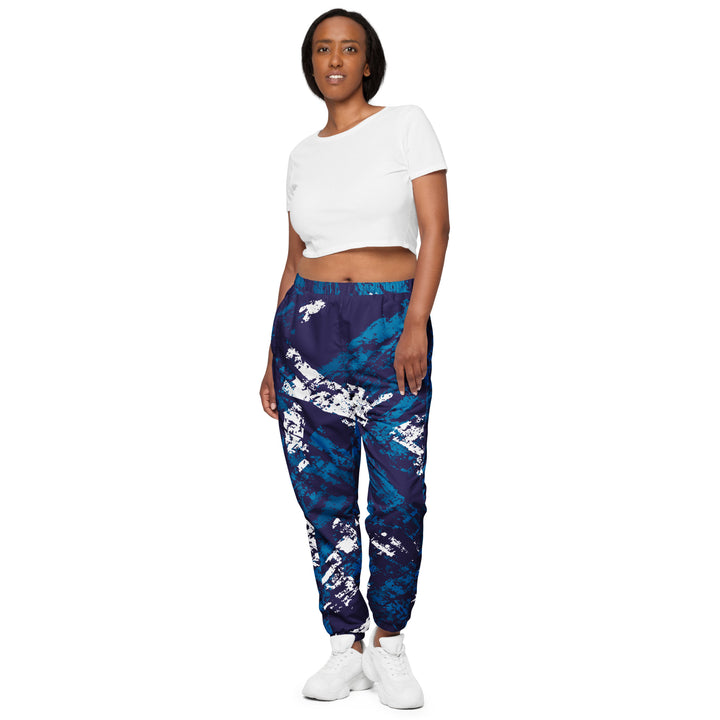 Unisex Track Pants - Blue-White Dab