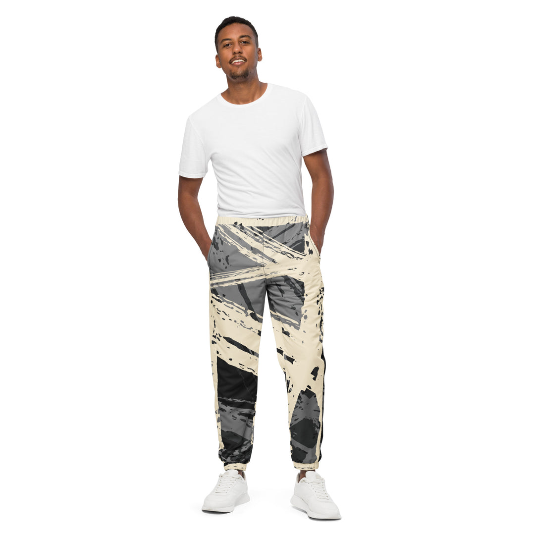 Unisex Track Pants - Beige-Grey Scarf